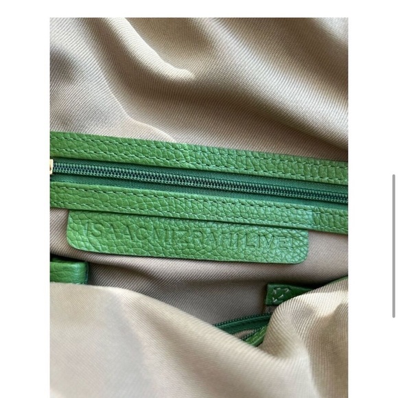 Isaac Mizrahi Vibrant Green Leather Hobo Bag - Picture 10 of 15